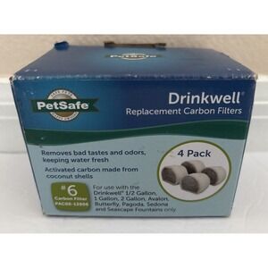 PetSafe Drinkwell PAC00-13906 Carbon Filters 4-Pack for Ceramic Avalon & Pagoda